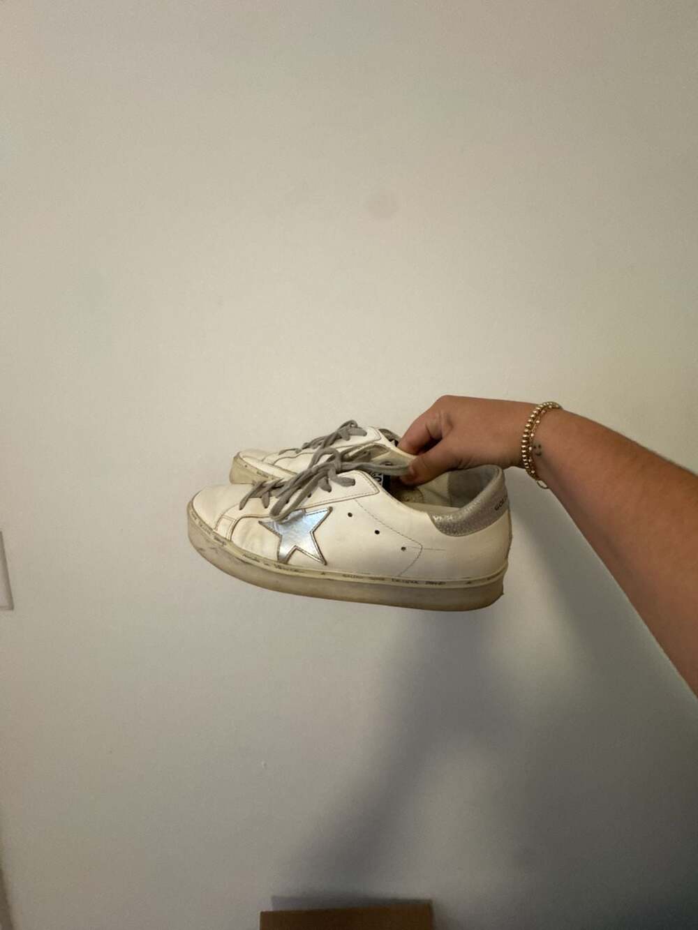 Golden Goose Superstar Sneakers White Silver Star